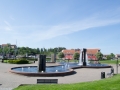 Springbrunnen im Hafen Kristiansands