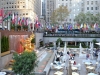 Hier ist sonst die Schlittschuhbahn vor dem Rockefeller Center