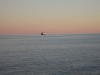 Kreuzfahrtschiff am Horizont
