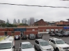 Blick zurück auf die Nebel Skyline von Toronto