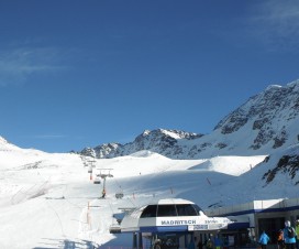 Sonnenschein auf 2600 m Madritsch Auffahrt