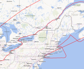 Unsere Reiseroute USA / Kanada