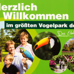 Begrüßungsschild Weltvogelpark