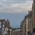 Blick die Royal Mile in Edinburgh abwärts