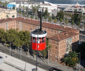 Rote Seilbahn Kabine