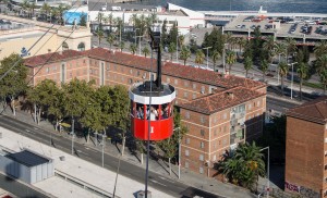 Rote Seilbahn Kabine