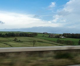 Landschaft auf dem Roadtrip in mitten Englands