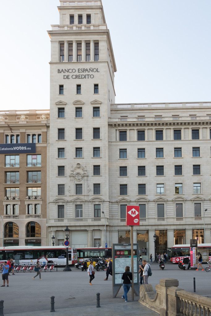 Banco Espanol de Credito in der Innenstadt Barcelonas