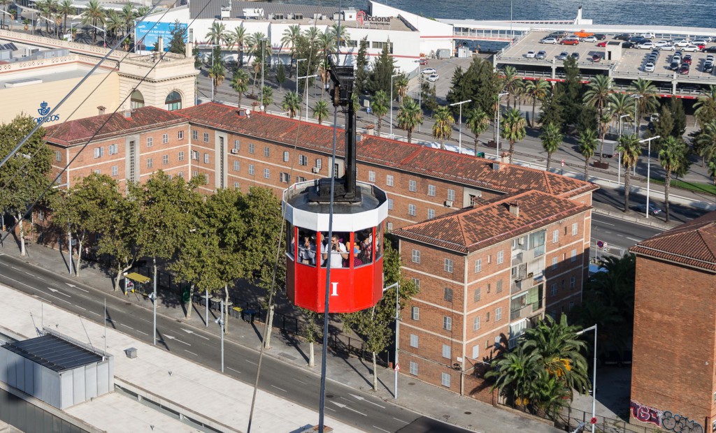 Alte Seilbahn - sehr interessant im Stehen über Barcelona