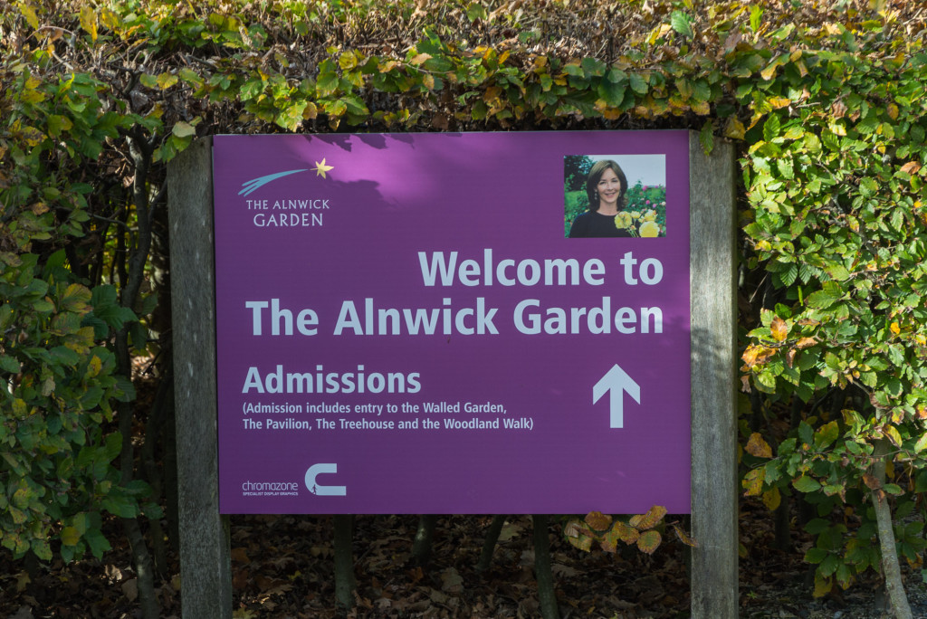 Welcome Schild für Alnwick Castle
