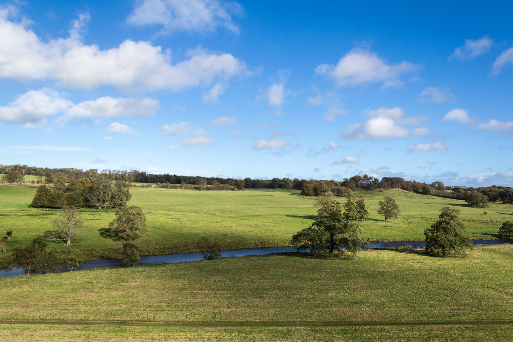 Landschaft bei Alnwick in Nordengland