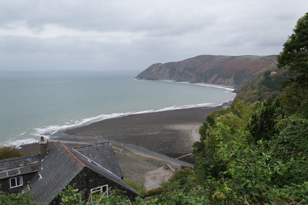 Blick von Lynton auf Bristol Channel