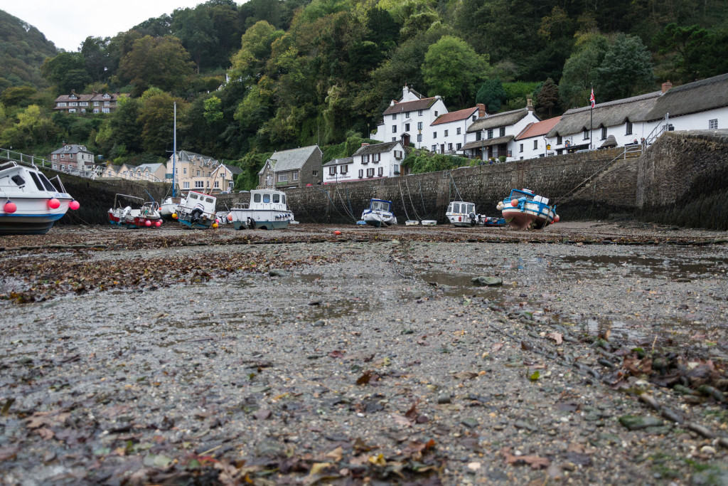 Zwischen den Booten in Lynmouth bevor das Wetter wieder kommt.