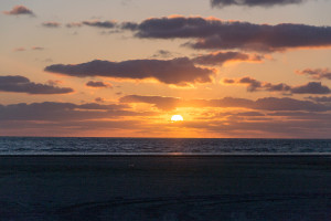 Sonnenuntergang am Südstrand Rømø