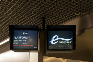 Mit dem Eurostar nach London - warten auf EST 9141