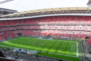 Leeres Wembley Stadion zur NFL International Series 2015