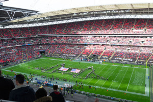 Ohio State Marching Band - Tower Bridge mit Stadion