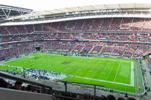 Sehr gut gefülltes Wembley Stadion zum Spiel Bills gegen Jaguars (NFL International Series 2015)