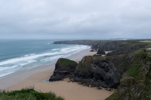 Bedruthan Steps von oben