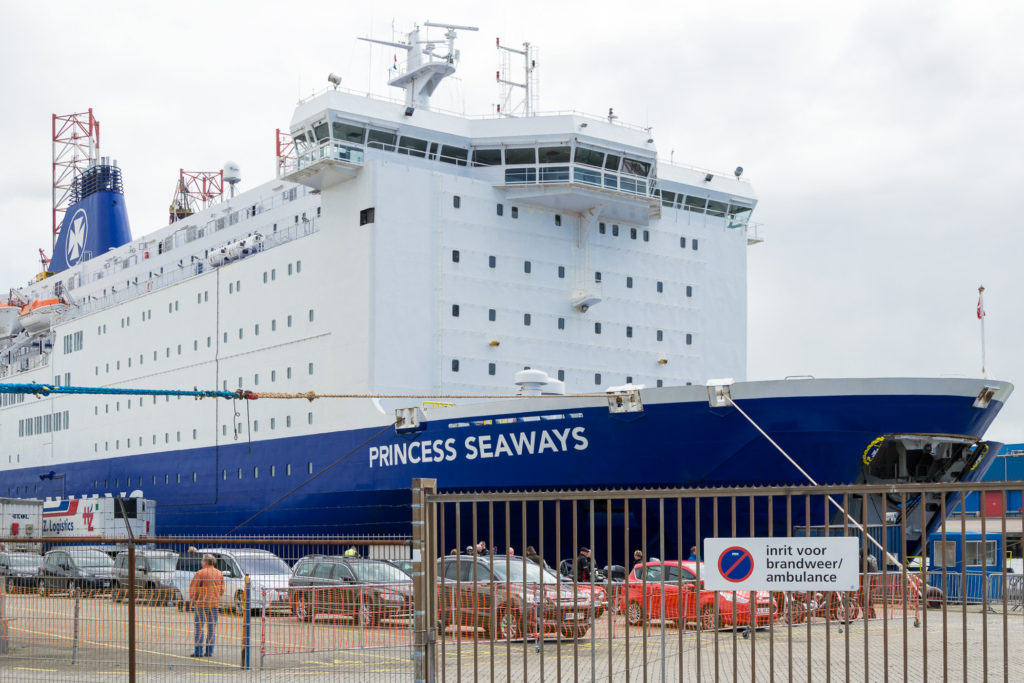 Princess Seaways vor der Abfahrt in Amsterdam