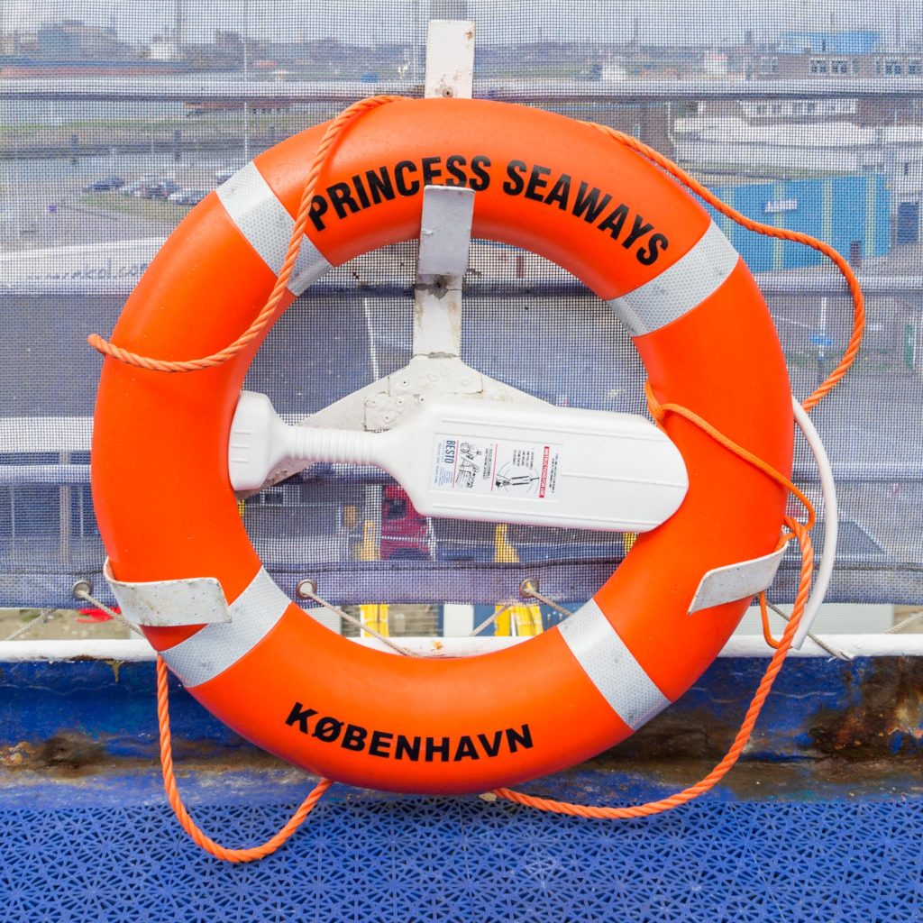 Rettungsringe dürfen nicht fehlen - Princess Seaways