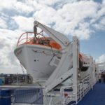 Rettungsboote und Gangway auf der Princess Seaways