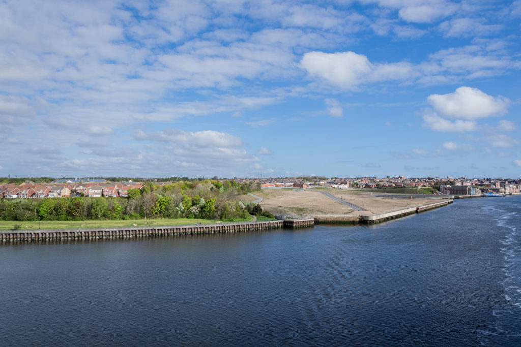 Blick auf North Shields - das gute Wetter hat in England gewartet