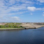 Blick auf North Shields - das gute Wetter hat in England gewartet