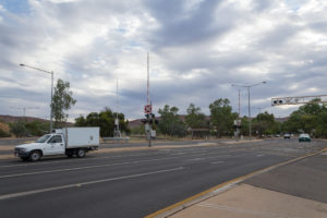 Bahnübergang in Alice Springs - Australien