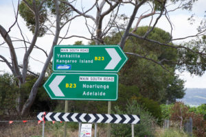 Straßenschilder in Süd Australien