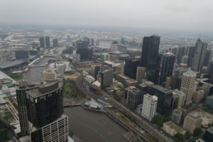 Aussicht vom Eureka Skydeck Richtung Westen / Docklands