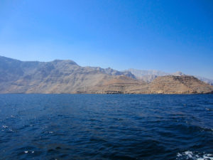 Felsen und Wasser im Fjord