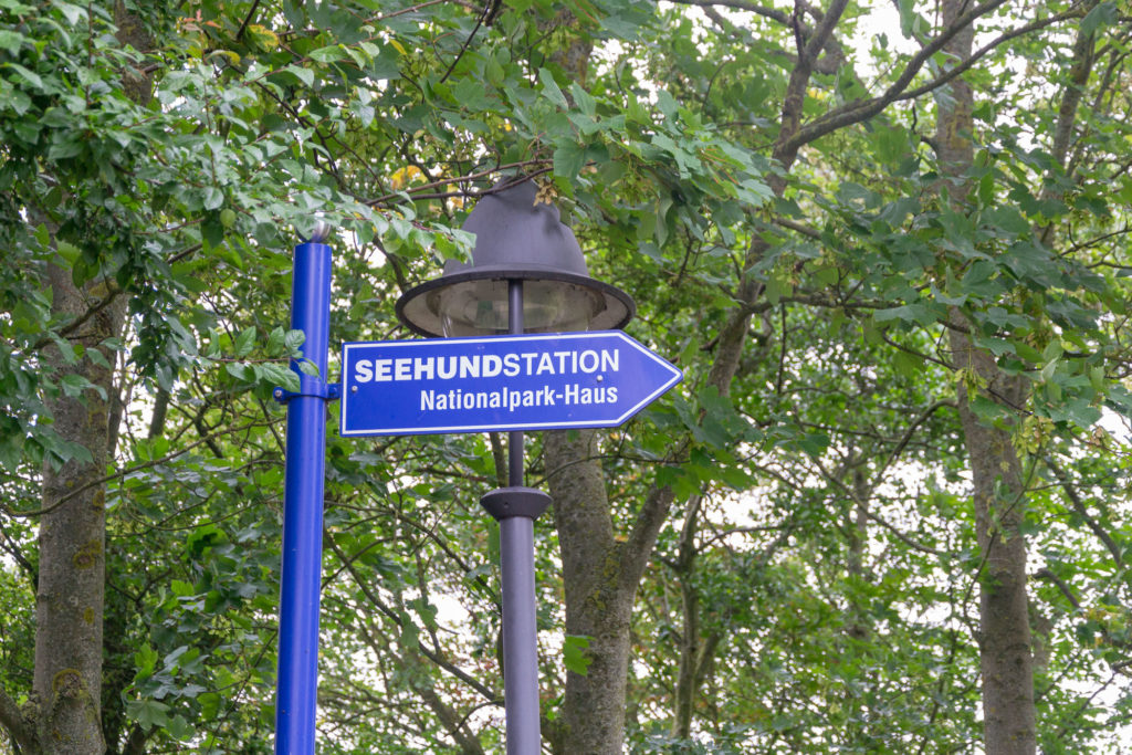 Wegweißer zur Seehundestation, damit wir sie nicht verpassen.