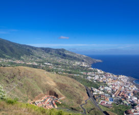 Sonnenschein mit Blick auf Santa Cruz de La Palma