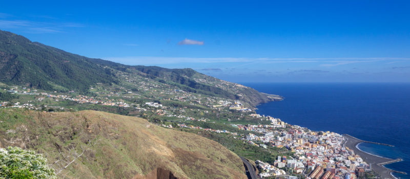 Sonnenschein mit Blick auf Santa Cruz de La Palma